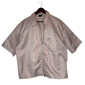 Sumwon Men's Boxy Short Sleeve Jacket Top Pink size Large